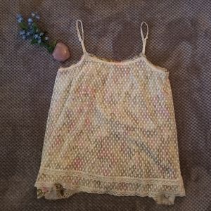 Free People lace tank top, Sz M